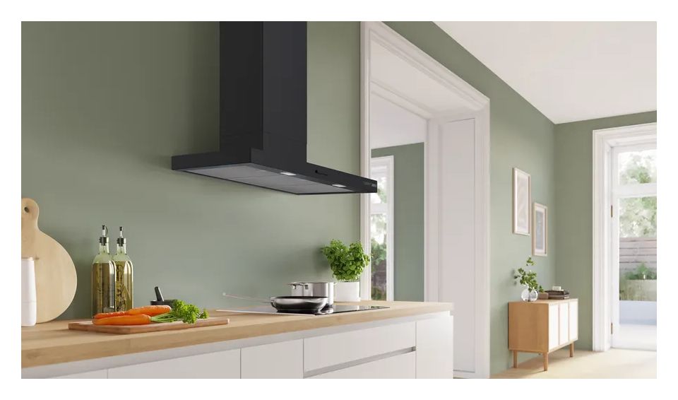 Serie 2 DWB93BC60 Abluft/Umluft Dunstabzugshaube/Esse Wand 90 cm (Schwarz) 