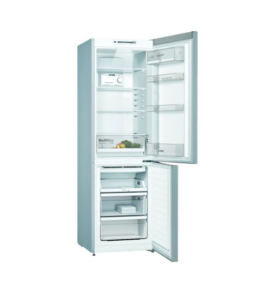 Serie 2 KGN36ELEA 216 l / 89 l Kühl-Gefrierkombi freistehend NoFrost 239 kWh Jahr  (Edelstahl) 