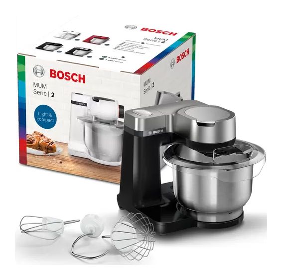 Serie 2 MUMS2VM00 900 W Küchenmaschine 3,8 l  (Schwarz, Silber) 