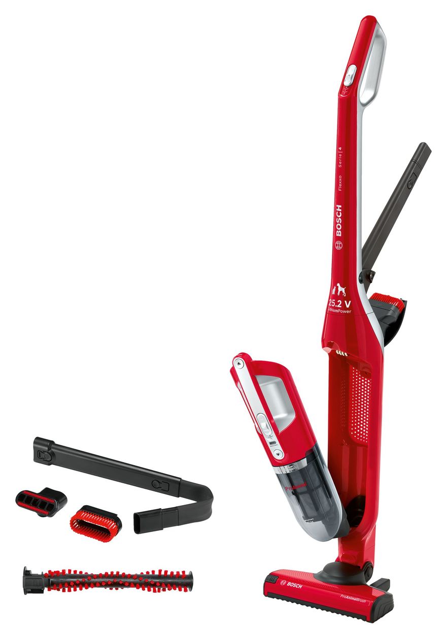 Serie 4 BBH3ZOO25 Handstaubsauger Beutellos bis 55 min Laufzeit 25,2 V  (Rot) 