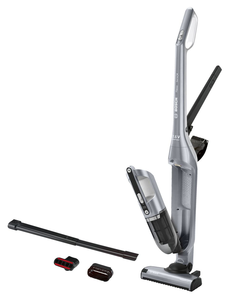 Serie 4 BCH3P210 Handstaubsauger Beutellos bis 50 min Laufzeit 21,6 V  (Schwarz, Grau) 