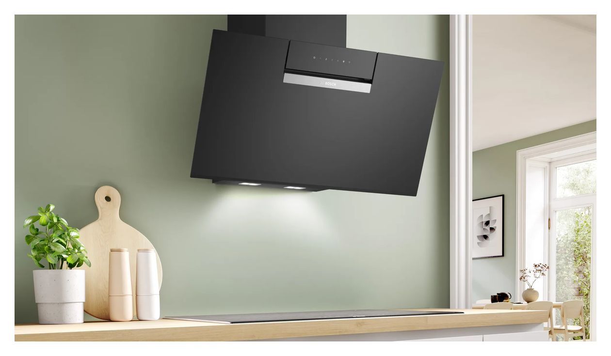 Serie 4 DWK87FN60 Abluft/Umluft Dunstabzugshaube/Esse Wand 80 cm (Schwarz) 