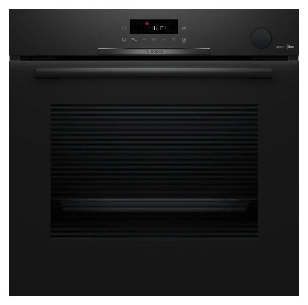 Serie 4 HRG4720B3 Einbaubackofen groß Dampfgaren AutoClean (Schwarz) 