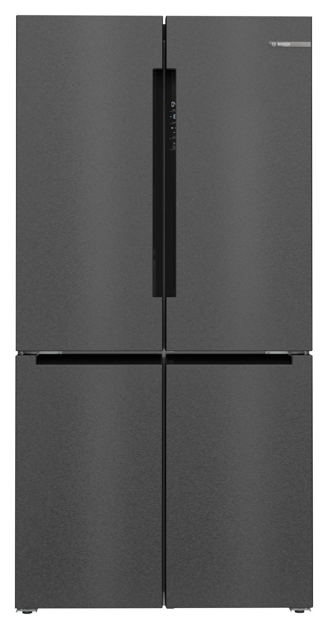 Serie 4 KFN96AXEA Side-by-Side Kühl-/ Gefrierkombination French Door 405 l / 200 l 333 kWh NoFrost 1830 mm x 905 mm  (Schwarz) 