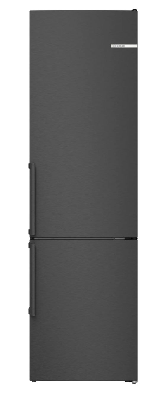 Serie 4 MKK69GNXAO (KGN39VXAU + KSZGGM00) 260 l / 103 l Kühl-Gefrierkombi freistehend NoFrost 104 kWh Jahr (Schwarz, Gebürsteter Stahl) 