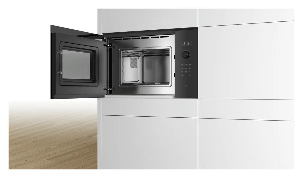 Serie 6 BFL524MB0 Einbau-Mikrowelle 800 W Größe: klein 5 Stufen Grill (Schwarz) 