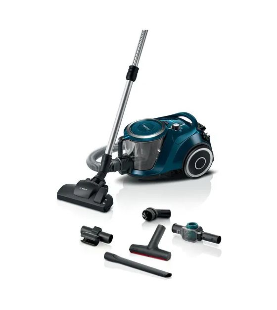 Serie 6 BGC41XFMLY ProFamily Bodenstaubsauger Beutellos 750 W Hygienefilter (Schwarz, Blau, Edelstahl) 