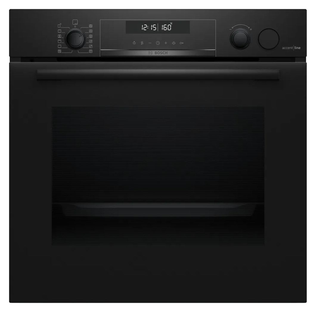 Serie 6 HRG4780B7F Einbaubackofen groß Dampfgaren AutoClean (Schwarz) 