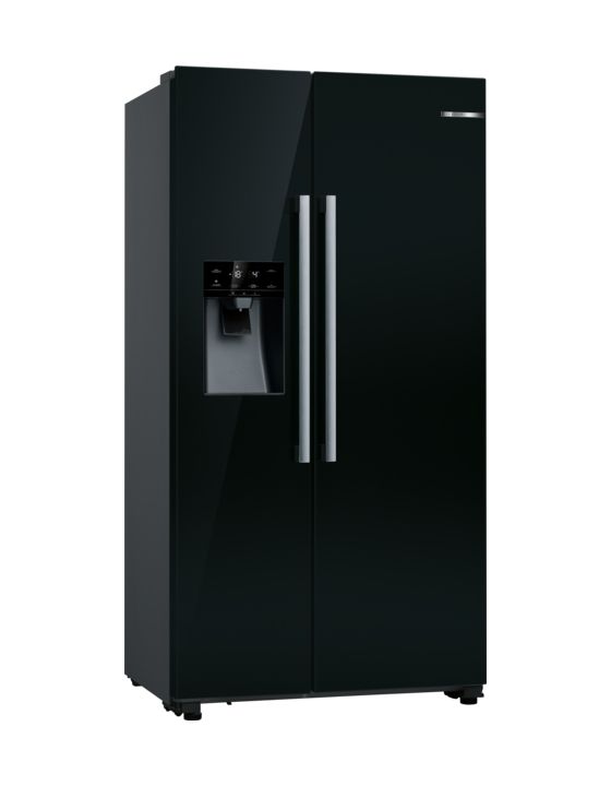 Serie 6 KAD93ABEP Side-by-Side Kühl-/ Gefrierkombination 371 l / 191 l 323 kWh NoFrost 1787 mm x 908 mm  (Schwarz) 