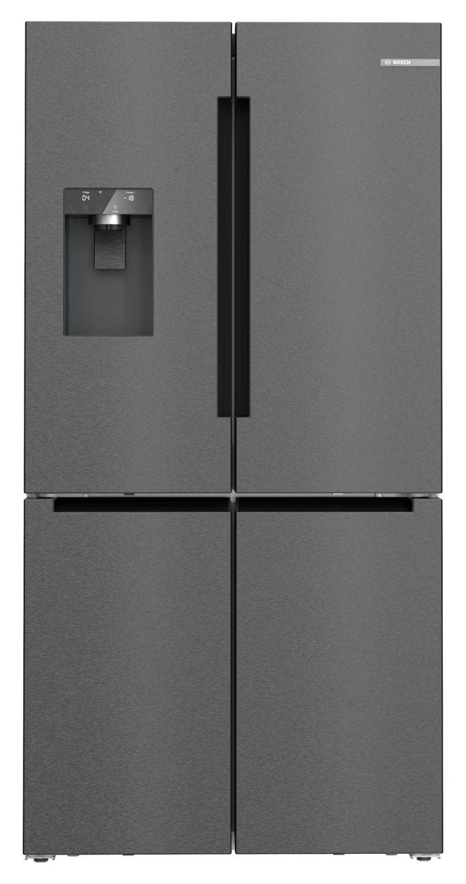 Serie 6 KFI96AXEA Side-by-Side Kühl-/ Gefrierkombination French Door 375 l / 199 l 327 kWh NoFrost 1830 mm x 905 mm  (Schwarz, Edelstahl) 