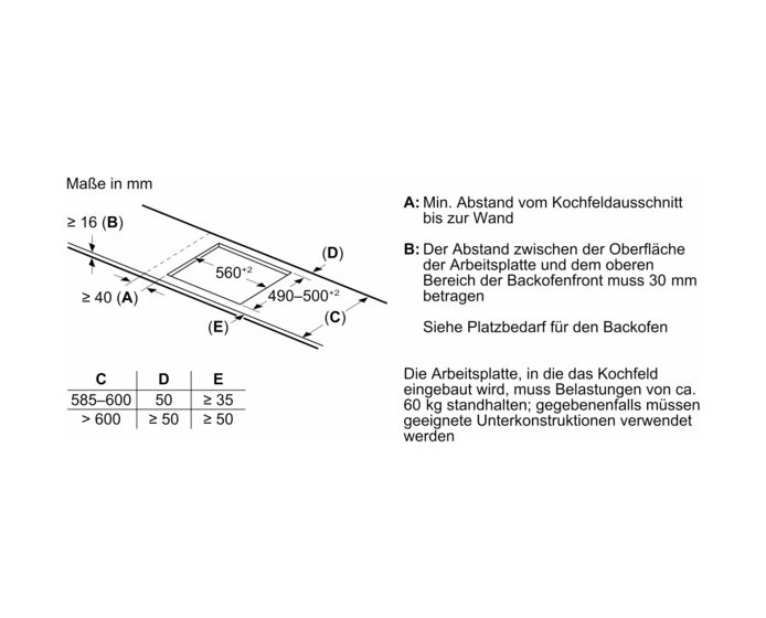 Serie 6 PIX645HC1E autarkes 60 cm Glaskeramik Kochfeld/Herdplatte 4 Zone(n) 