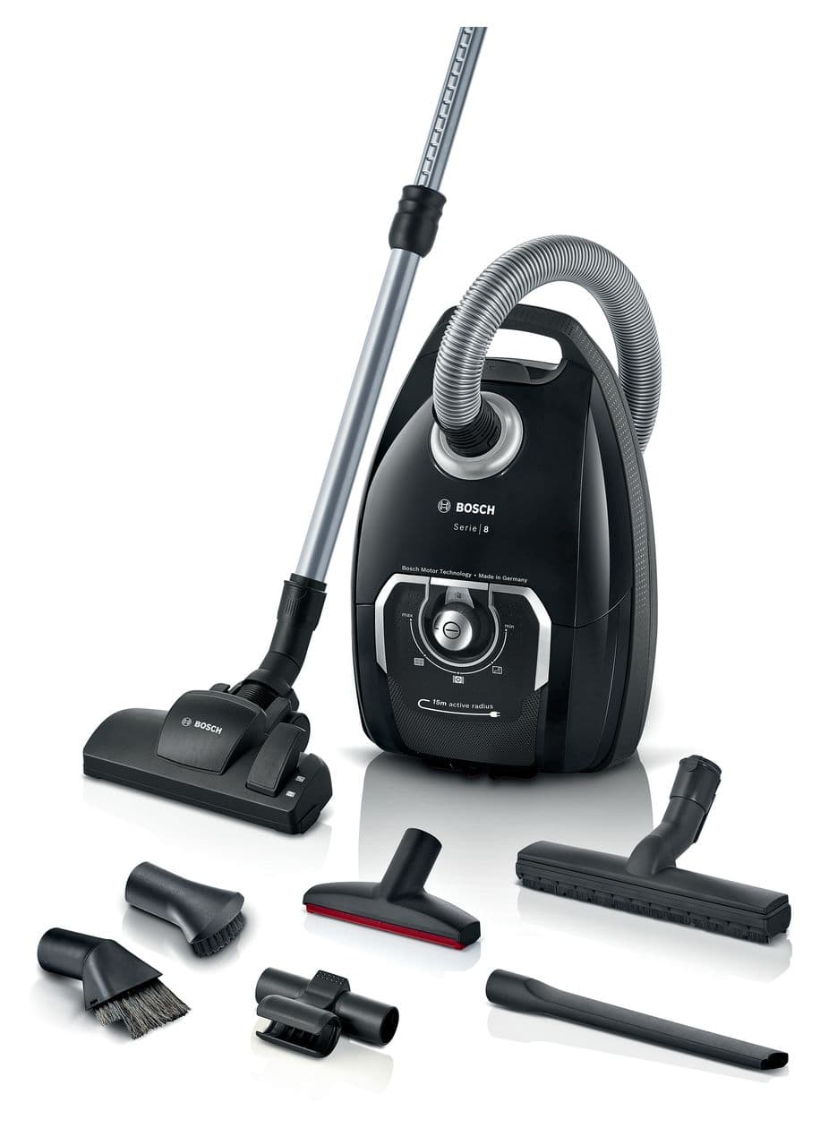 Serie 8 BGL8XALL Bodenstaubsauger mit Staubbeutel 650 W Allergie-Filter  (Schwarz) 