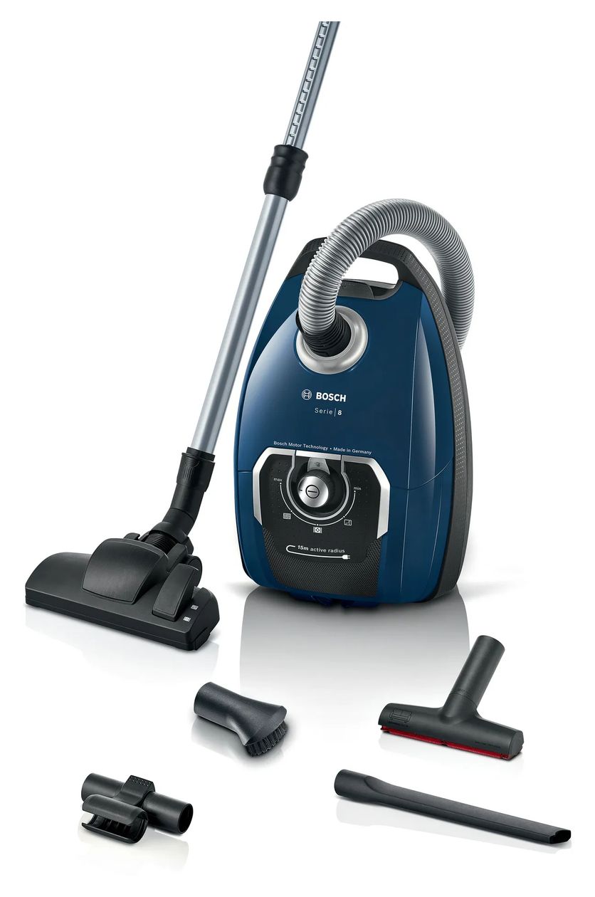 Serie 8 BGL8XPER Bodenstaubsauger mit Staubbeutel 700 W Allergie-Filter  (Schwarz, Blau) 