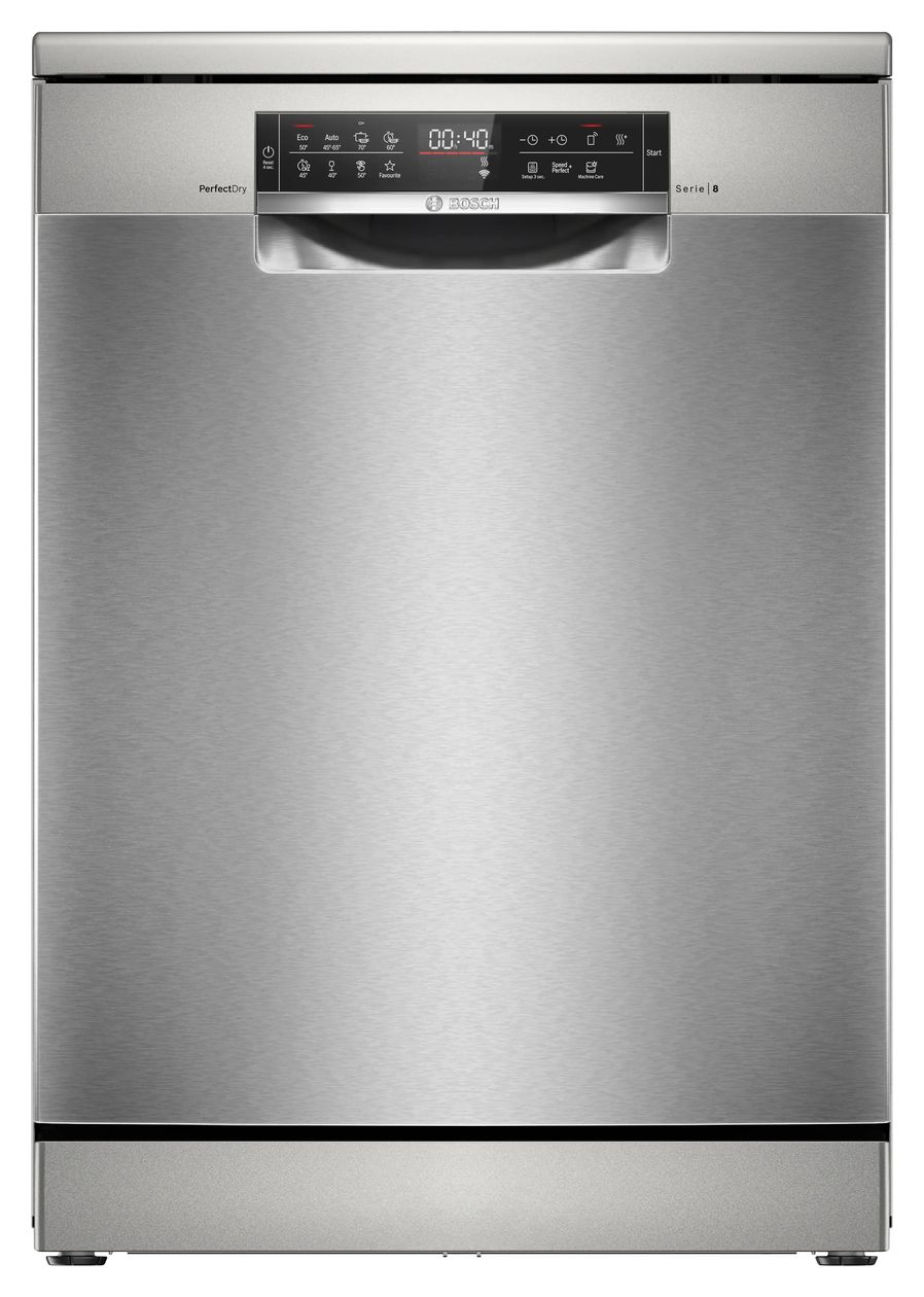 Serie 8 SMS8YCI04E 60 cm Geschirrspüler freistehend sehr leise 14 Maßgedecke aquaStop Funktion Wärmetauscher (Edelstahl) 