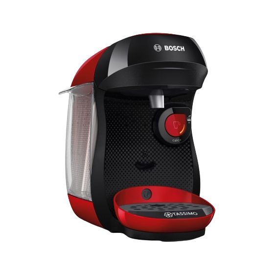 TAS103E Tassimo Happy friendly Kaffeekapsel Maschine  (Schwarz, Rot) 
