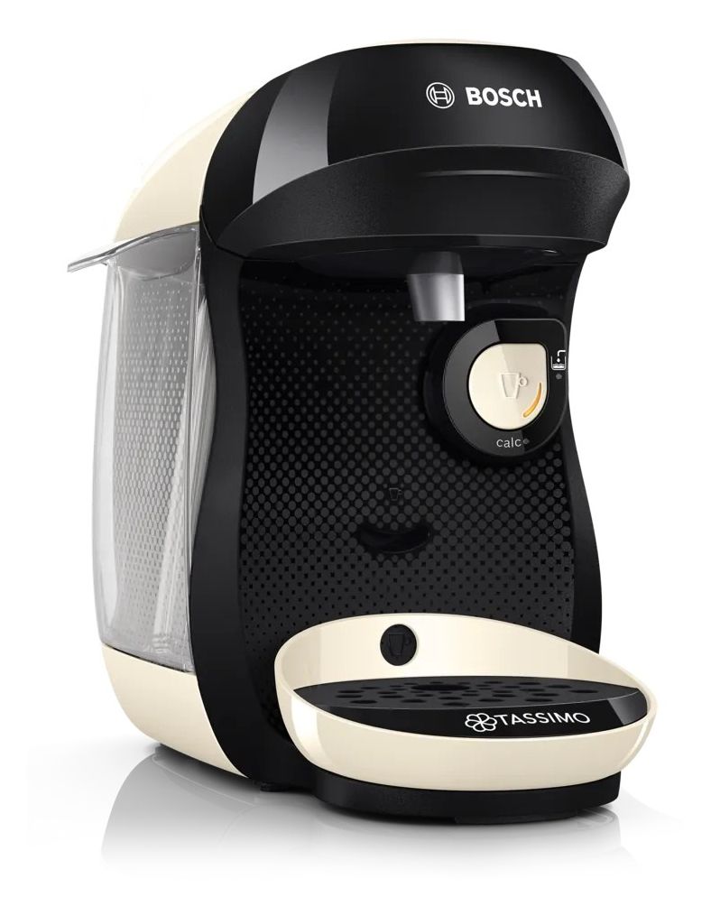 TAS107E Tassimo Happy friendly Kaffeekapsel Maschine  (Beige, Schwarz) 