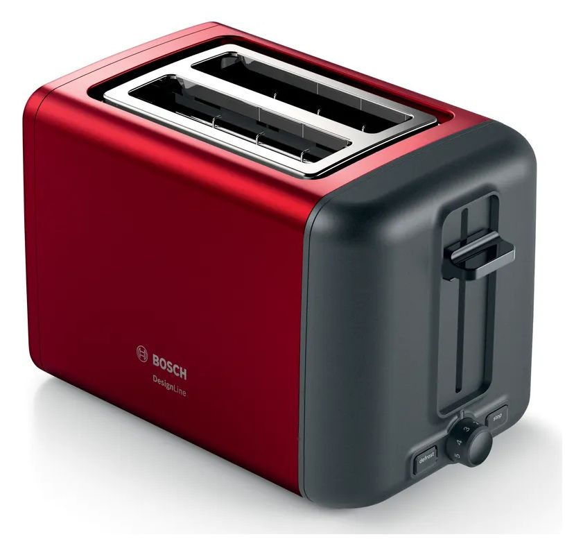 TAT3P424DE DesignLine Toaster 970 W 2 Scheibe(n)  (Schwarz, Rot) 