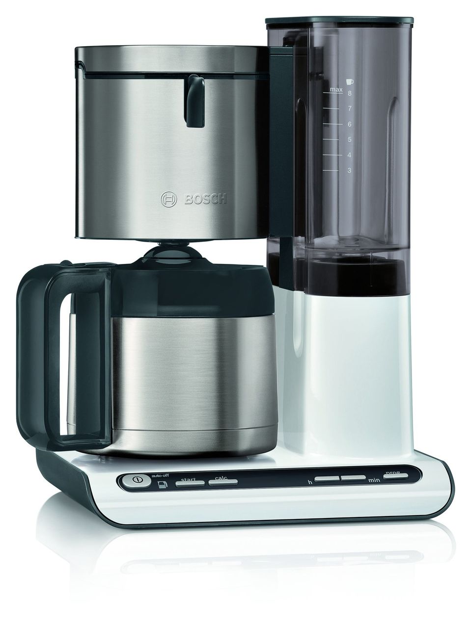 TKA8A681 Styline 8 Tassen Thermo Filterkaffeemaschine 1,1 l  (Edelstahl, Weiß) 