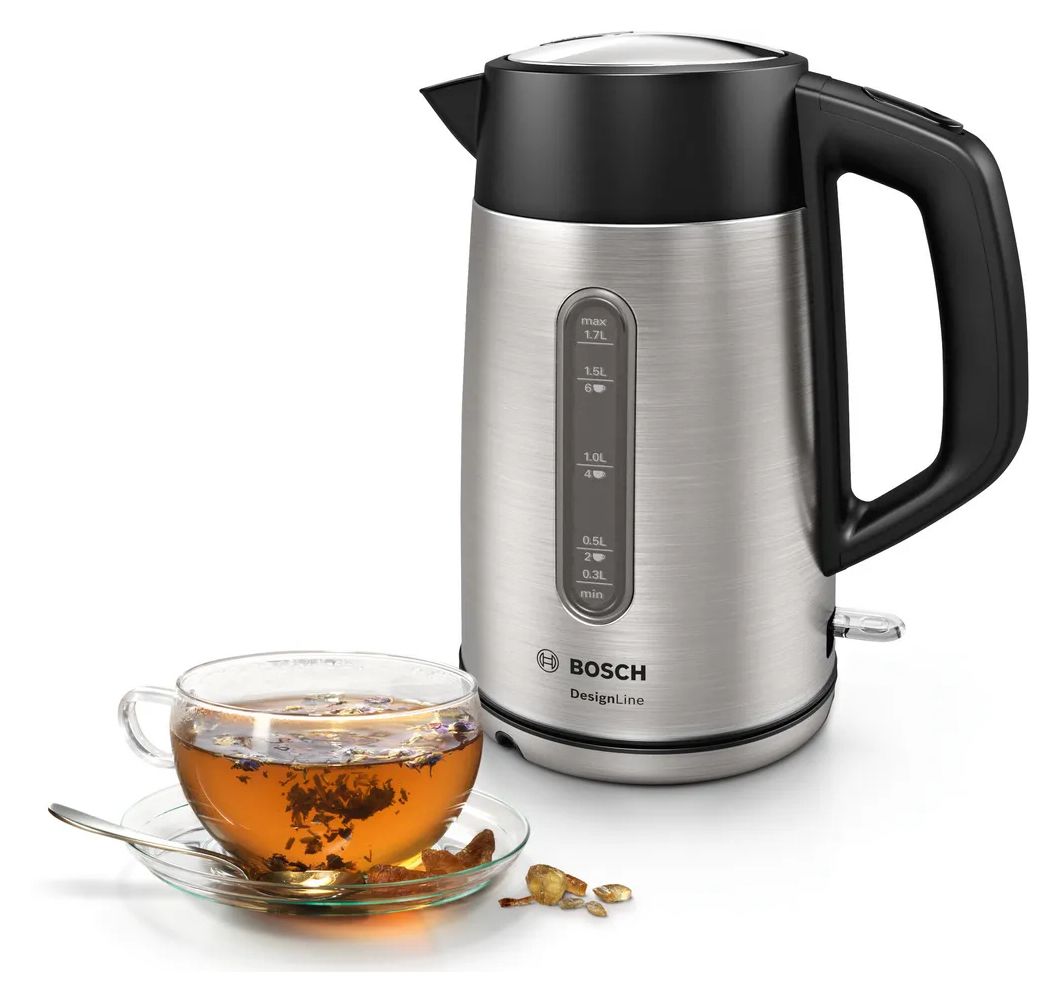 TWK4P440 DesignLine 1,7 l Wasserkocher 2400 W  (Schwarz, Edelstahl) 