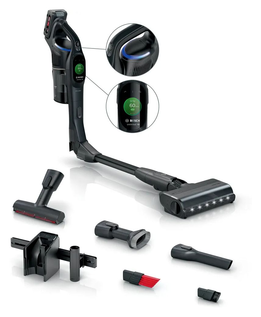 Unlimited 10 BKS1041BM Handstaubsauger Beutellos bis 80 min Laufzeit 18 V HEPA  (Schwarz) 