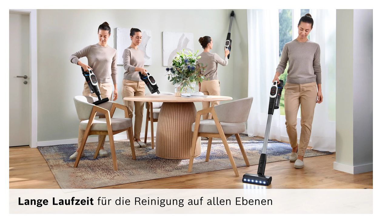 Unlimited 9 BKS931BA Handstaubsauger Beutellos bis 60 min Laufzeit 18 V HEPA  (Weiß) 