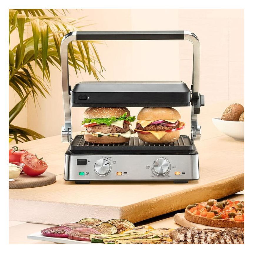 CG7020 Kontaktgrill 2000 W mit 290 x 230 mm Fläche  (Schwarz, Edelstahl) 