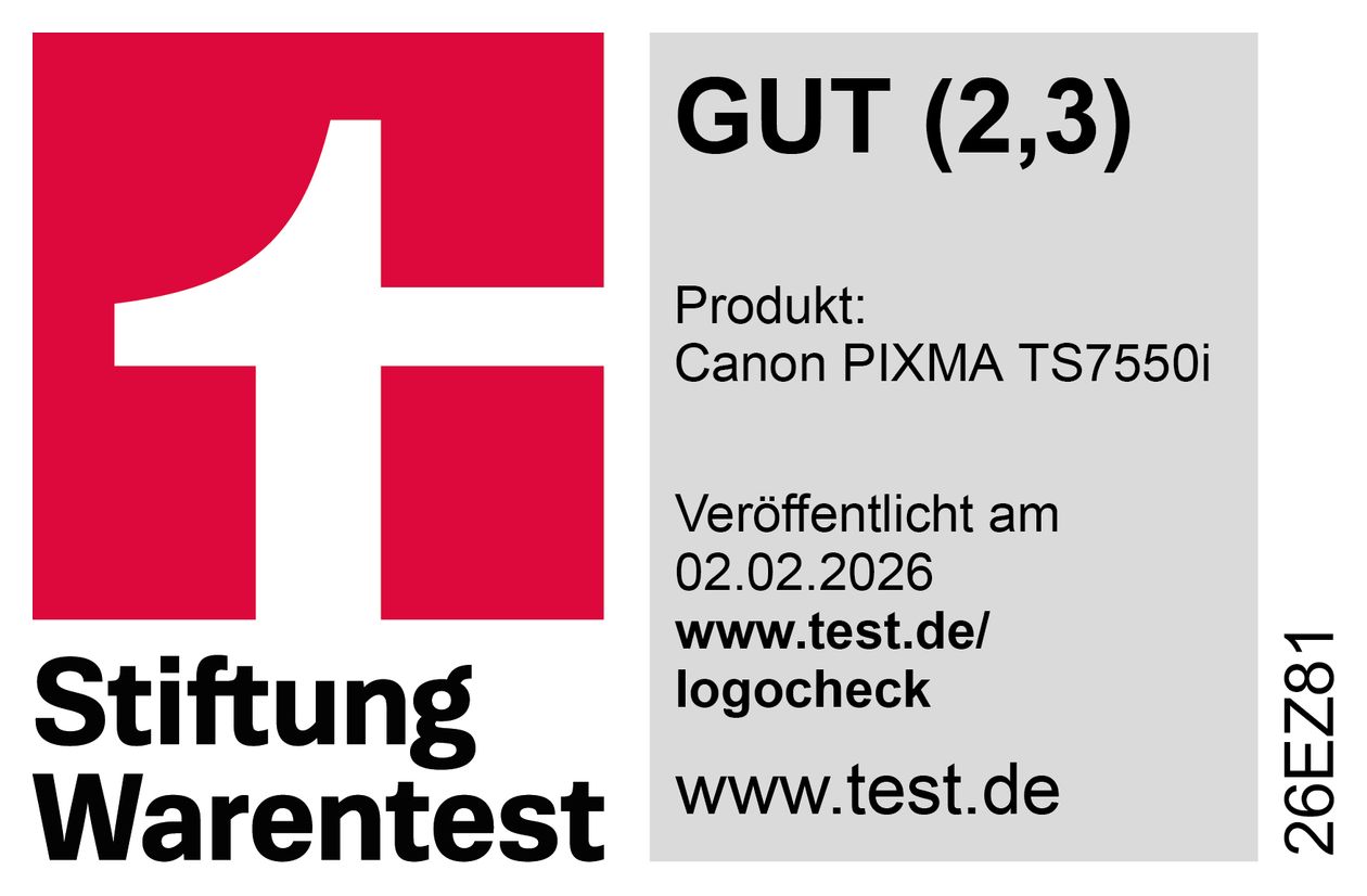PixmaTS7550i All in One A4 Tintenstrahl Drucker 1200 x 1200 DPI 