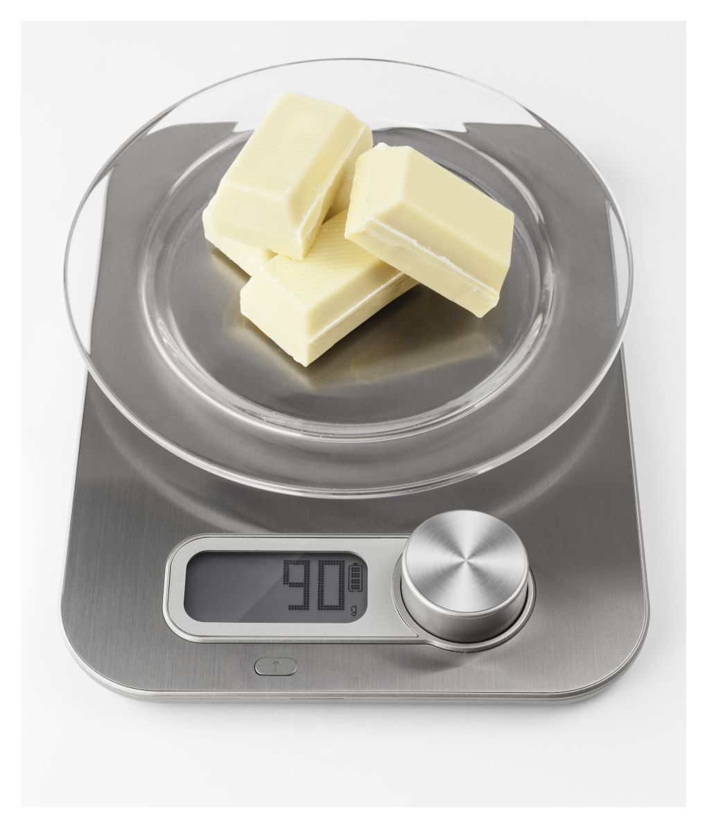 Kitchen Energy Elektronische Küchenwaage bis 5 kg Genauigkeit 1 g  (Edelstahl) 