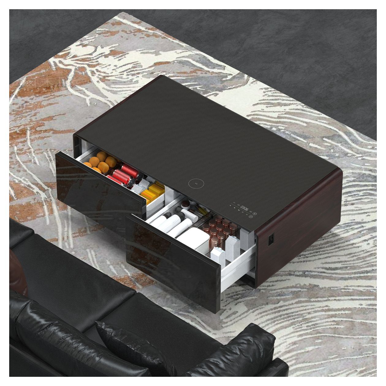 Sound & Cool 135 l Tischkühlschrank EEK: F 91 kWh Jahr  (Schwarz) 