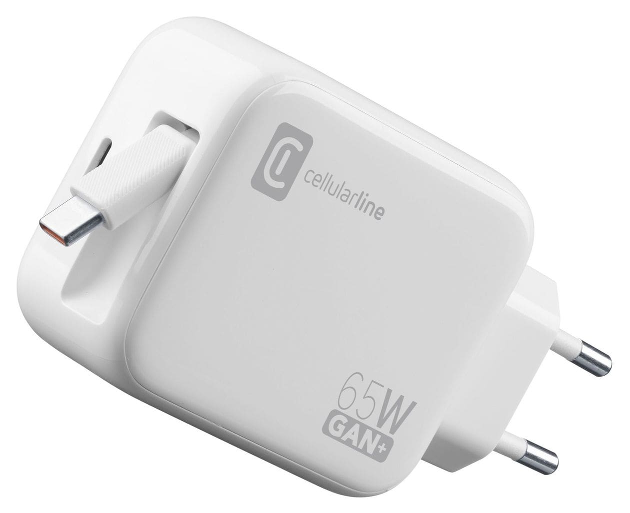 65-W-GAN+-LADEGERÄT MIT AUSZIEHBAREM KABEL UND USB-C-ANSCHLUSS 