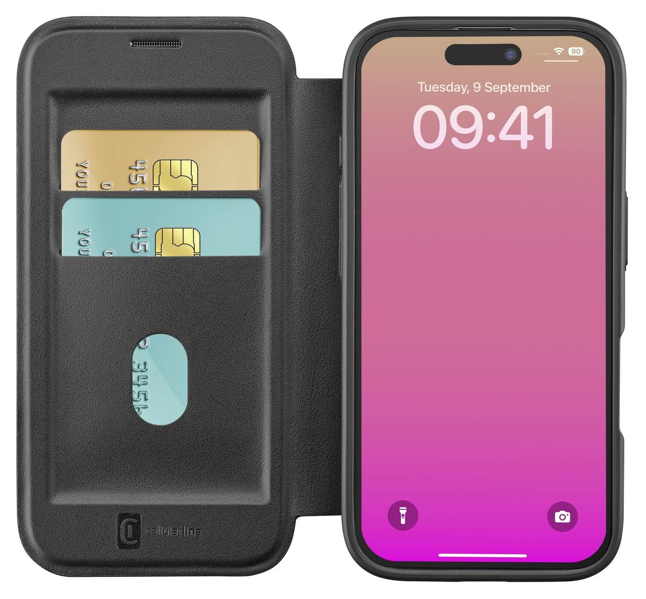 Daily Mag Folio für Apple iPhone 17  (Schwarz) 