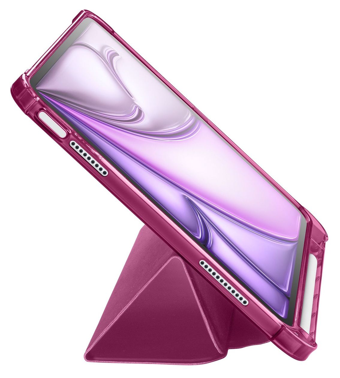 Folio Pro Folio aus Kunstleder für Apple iPad Air 11 Zoll M2/M3/M4 und 4./5.Gen und iPad Pro 11 1.Gen bis 27,9 cm (11") (Pink) 