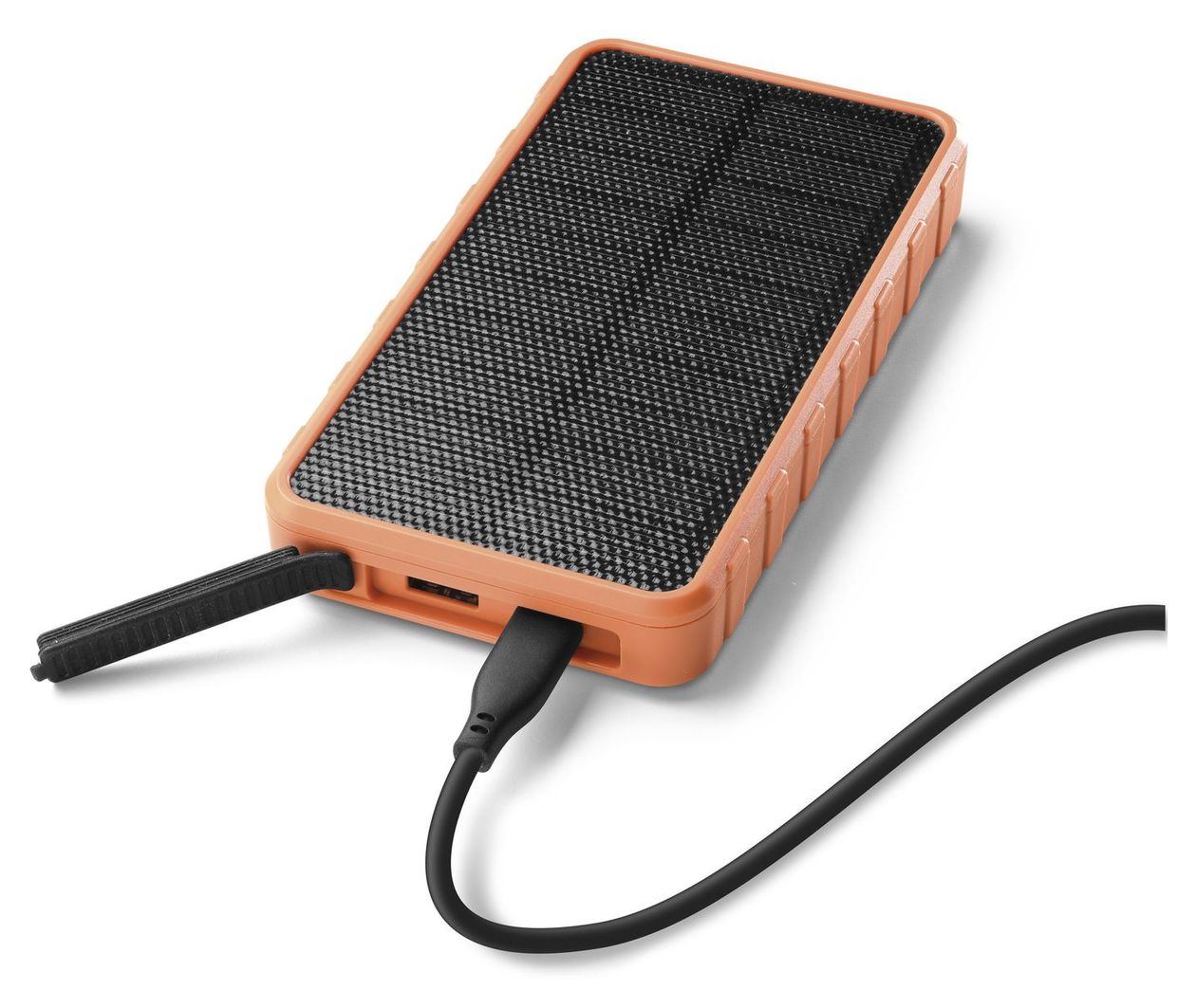 Solar 10000 mAh Powerbank USB Typ-C  (Orange) 