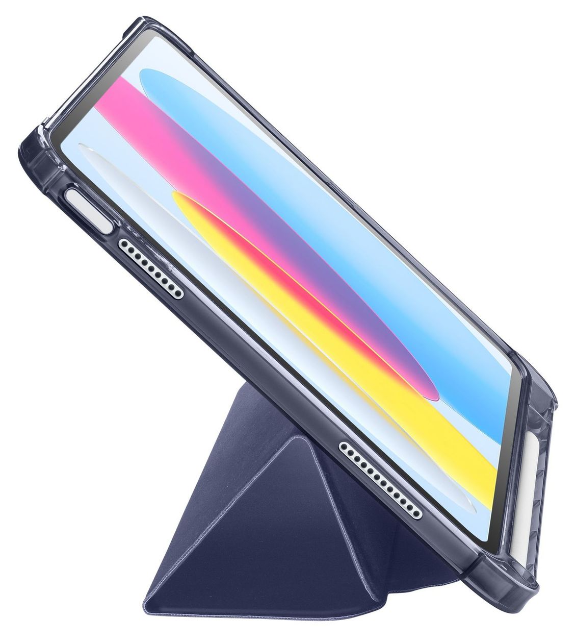 Stand Folio aus Kunstleder für Apple iPad A16 und iPad 10.Gen bis 27,7 cm (10.9") (Blau) 