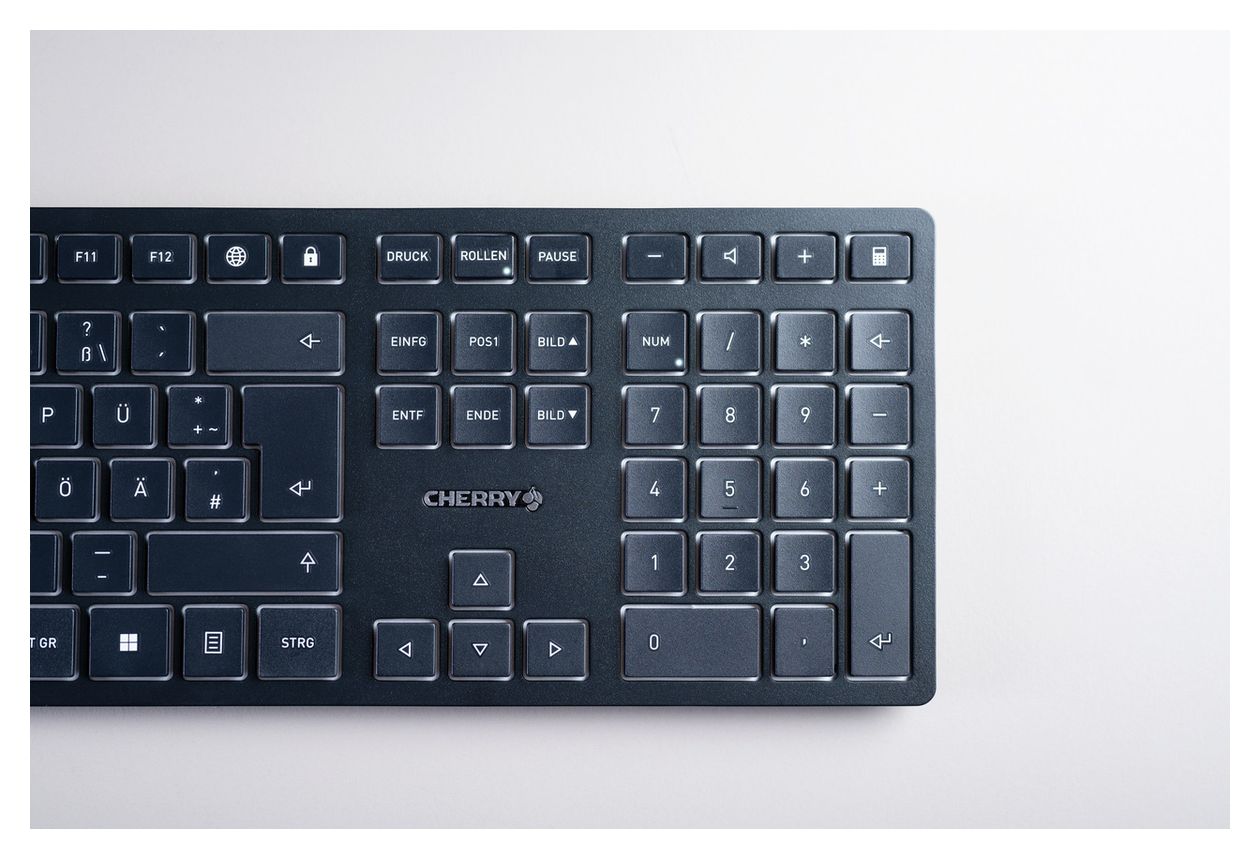 KW9100 Slim Universal Tastatur RF Wireless + Bluetooth 2.4 - 2.4835 GHz  (Schwarz) 
