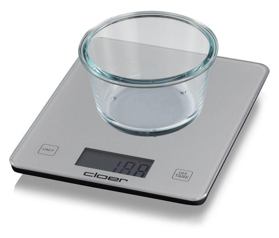6878 Elektronische Küchenwaage bis 10 kg Genauigkeit 5 g  (Silber) 