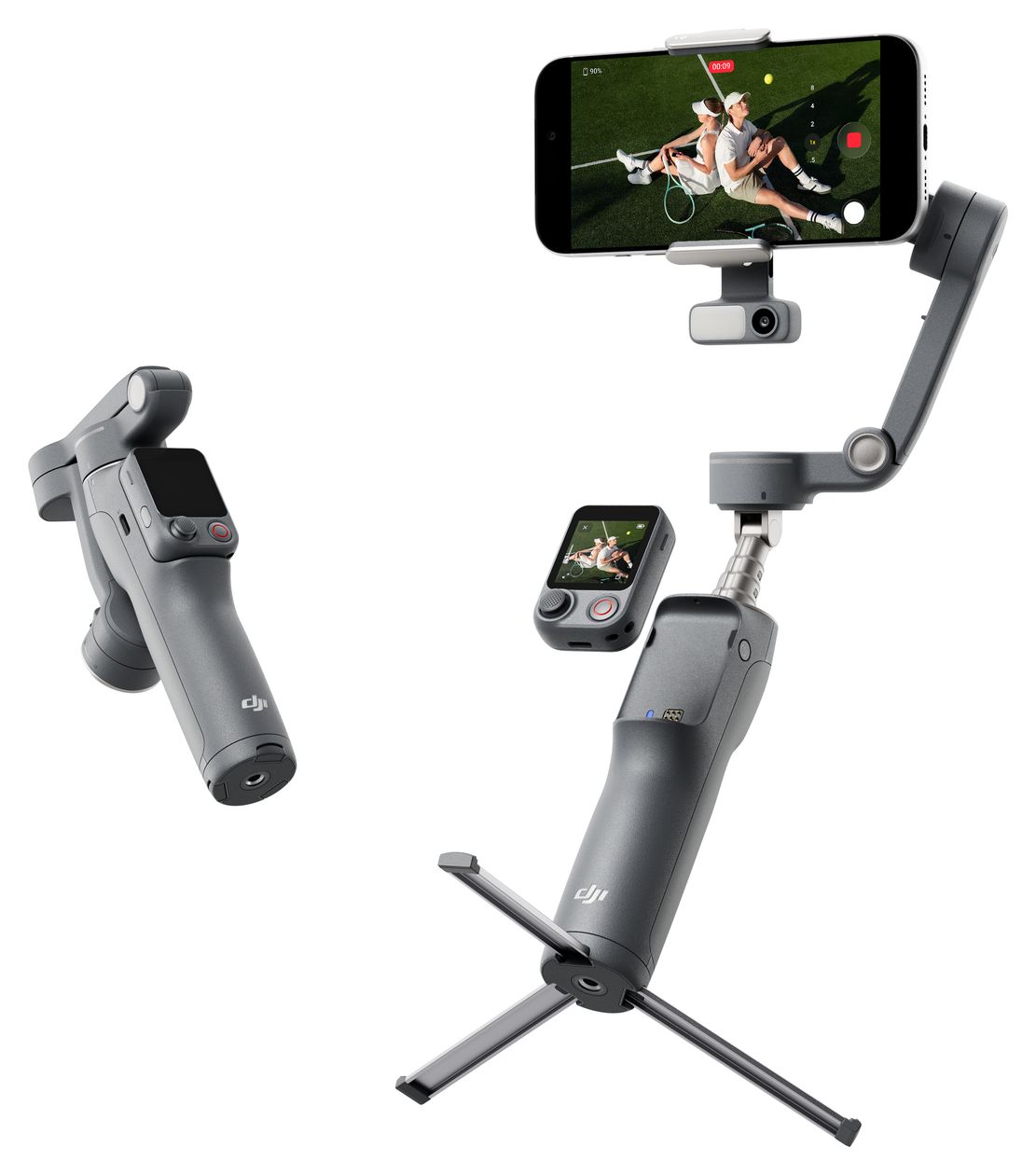 Osmo Mobile 8P Advanced Tracking Combo Stativ Gimbal für Smartphone faltbar Bluetooth  (Schwarz) 