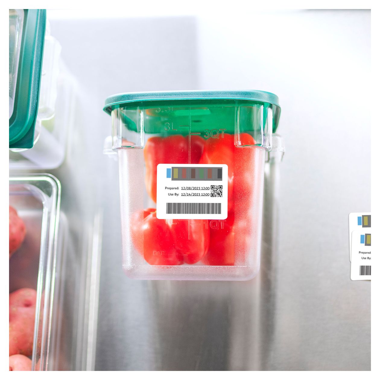 DYMO Original LabelWriter Etiketten für Lagerbewegungen | 54 mm x 70 mm | Farbcodierte Etiketten für die Vorratsrotation in der Großküche an | 400 Etiketten | für LabelWriter-Beschriftungsgerät 