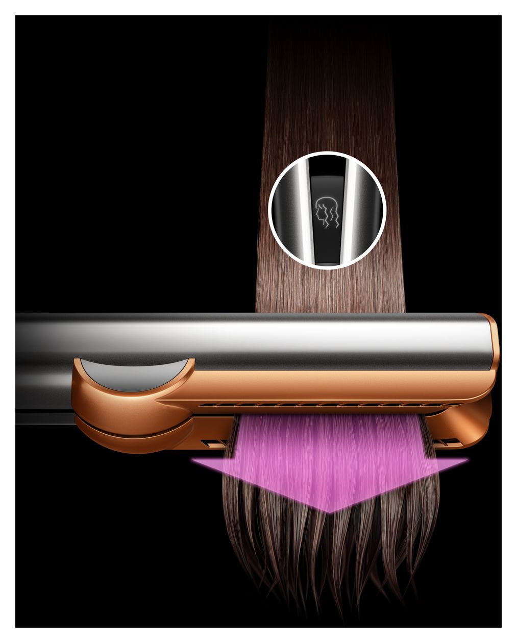 HT01 Airstrait Haarglätter 1600 W  (Pink, Roségold) 