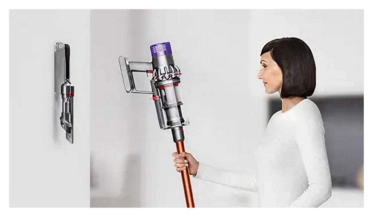 V10 Cyclone Submarine + Flex-Adapter Handstaubsauger Beutellos bis 60 min Laufzeit  (Nickel, Violett) 
