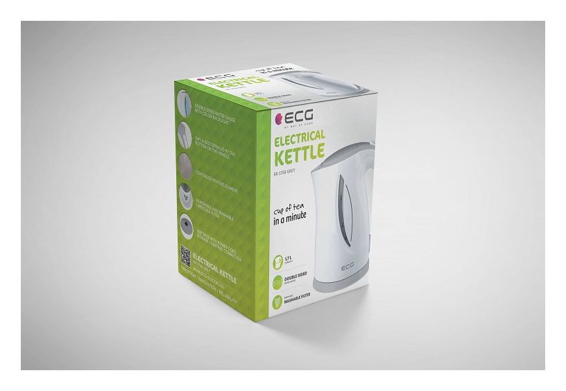 RK1758 1,7 l Wasserkocher 2000 W  (Grau, Weiß) 