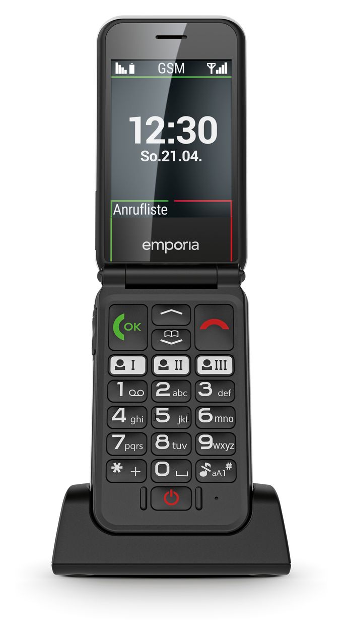 SimpliCity Glam 2G Smartphone 7,11 cm (2.8 Zoll) Single SIM  (Schwarz, Weiß) 
