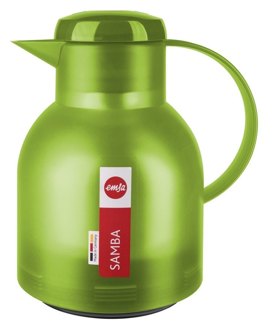 505763 SAMBA Quick Press Isolierkanne 1,0l Glas-Isolierkolben  (Grün) 