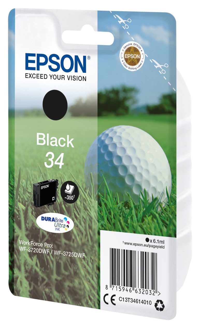 34 C13T34614010 originale Druckerpatronen Schwarz 6,1 ml 350 Seiten 
