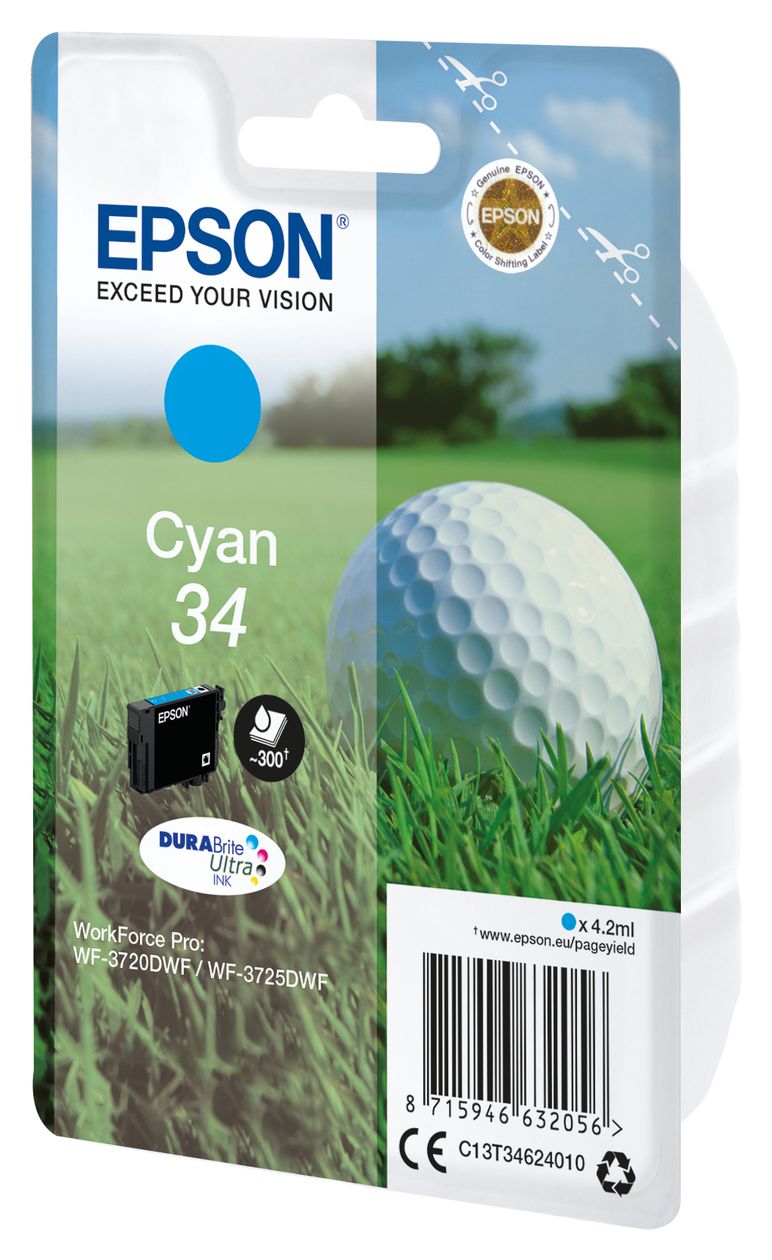 34 C13T34624010 originale Druckerpatronen Cyan 4,2 ml 
