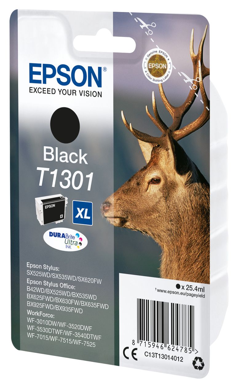 T1301XL C13T13014012 originale Druckerpatronen Schwarz 25,4 ml 