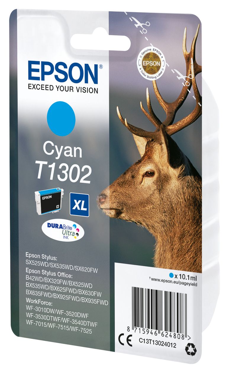 T1302XL C13T13024012 originale Druckerpatronen Cyan 10,1 ml 