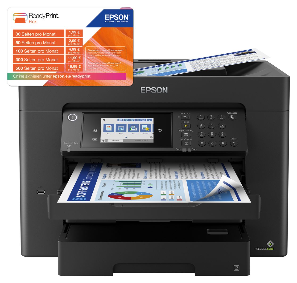 WorkForce Pro WF-7840DTWF All in One A3 Tintenstrahl Drucker 4800 x 2400 DPI 