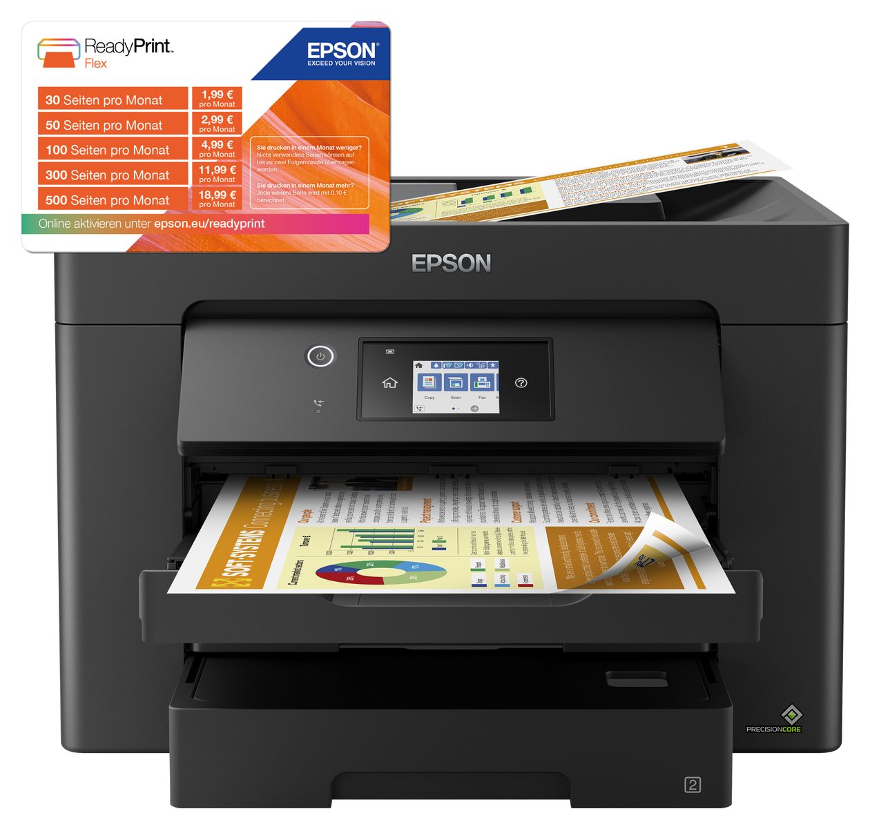 WorkForce WF-7830DTWF All in One A3 Tintenstrahl Drucker 4800 x 2400 DPI 
