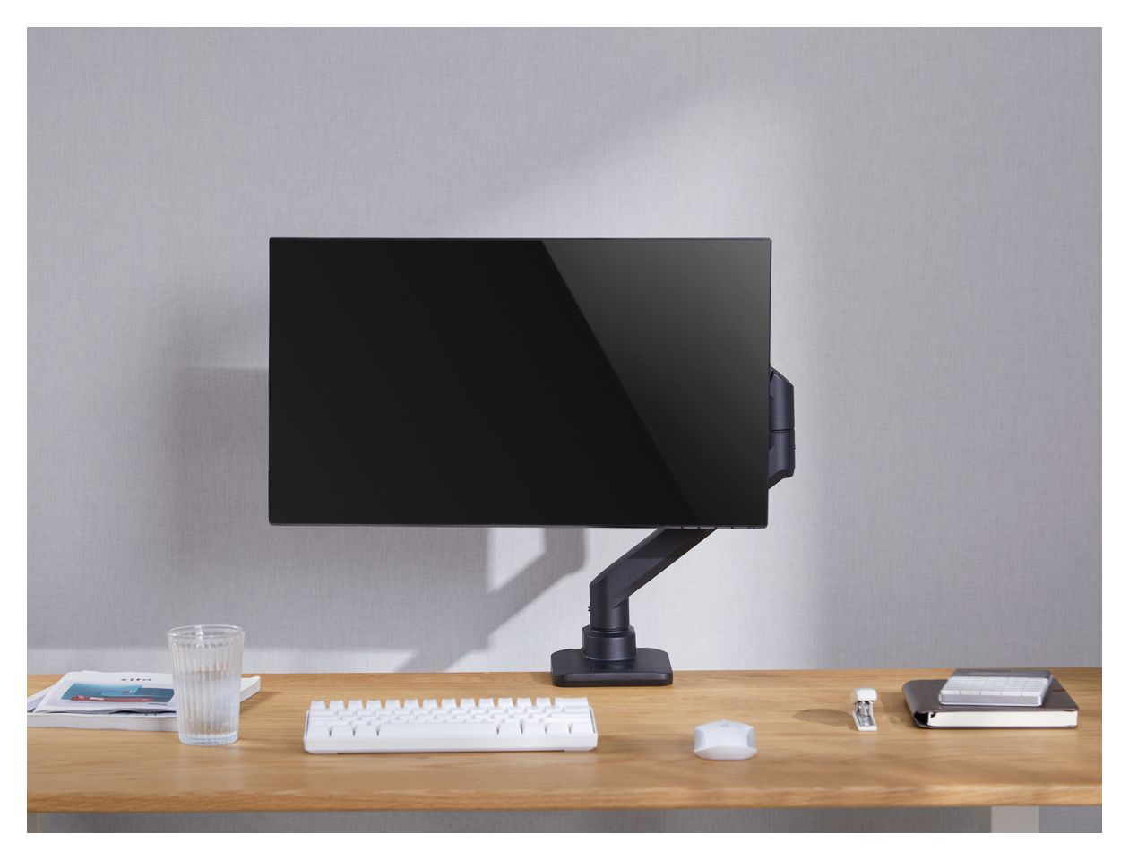17"-49" Schwerlast-Monitor-Schreibtischhalterung, Schwarz 
